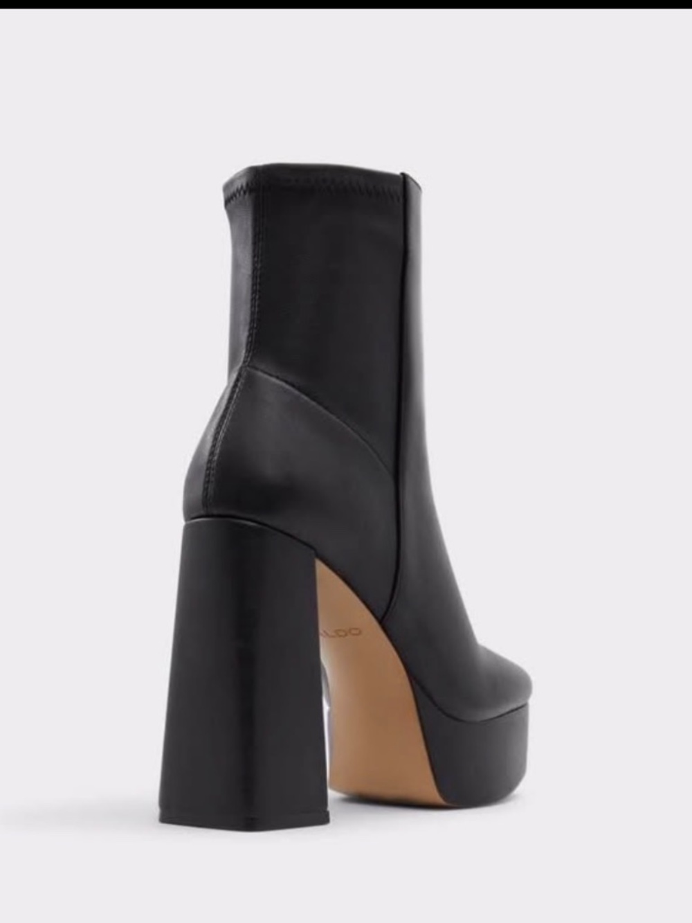 ALDO - leather black platform booties 37 - Picture 5 of 7